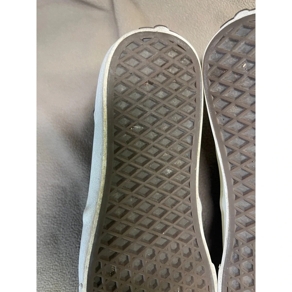 Vans Off The Wall Mens 9 Charcoal Grey Brown‎ Canvas Low Top Skate Shoes
